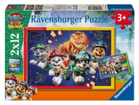 Puzzle Tlapková patrola: Dinosauří film 2x12 dílků