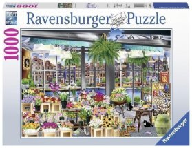 Ravensburger Puzzle - Květinový trh v Amsterdamu 1000 dílků