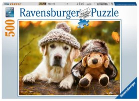 Puzzle Pes s čepicí 500 dílků