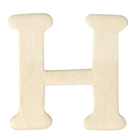 Dřevěná písmenka, 4 cm, H