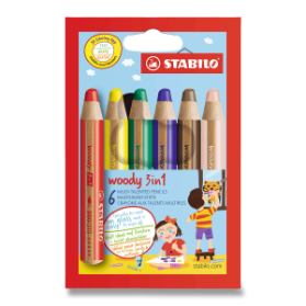 Pastelky Stabilo Woody 3 in 1 6 barev