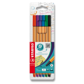 Popisovač STABILO point liner 88 sada 6 ks