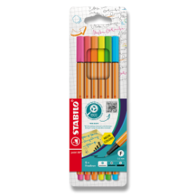 Popisovač STABILO point liner 88 sada 6 ks neon