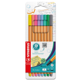 Popisovač STABILO point liner 88 sada 8 ks 