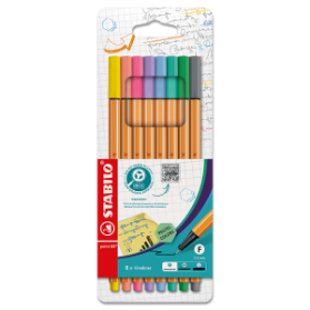 Popisovač STABILO point liner 88 sada 8 ks