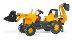 Šlapací traktor Rolly Junior JCB s předním i zadním nakladačem
