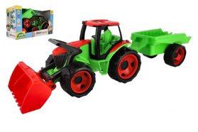 Traktor se lžící Giga Trucks s vlekem