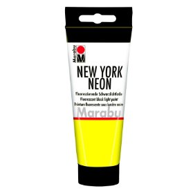 Marabu NEW YORK NEON Fluorescenční Black Light barva, Neon-žlutá 321, 100 ml