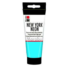 Marabu NEW YORK NEON Fluorescenční Black Light barva, Neon-modrá 355, 100 ml
