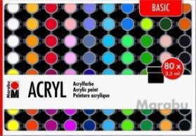 Marabu akrylová barva sada 80 x 3,5 ml
