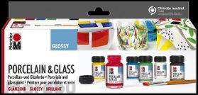 Marabu Porcelain & Glass starter set - Glossy 6 x 15ml