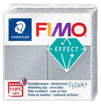 FIMO efekt 57g metalická stříbrná