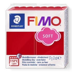 Fimo soft 57g vánoční červená