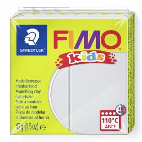 FIMO Kids 42g - dětská modelovací hmota světlá šedá