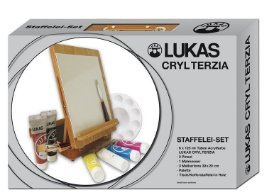LUKAS akrylové barvy TERZIA základní sada 6 x 125 ml + 3 x štětec, 1 x paleta, 1 x špachtl