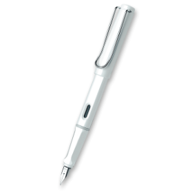 Lamy Safari Shiny White plnicí pero hrot F