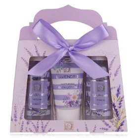 Set koupelový Lavender v papírové dárkové krabičce - sprchový Gel, tělové mléko Novinka Sa