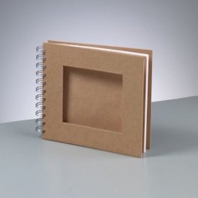 Album bez kapes, spirálová vazba, výřez obdelník, 25 listů 190g/m2 - A5 21x15 cm