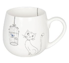 Hrnek buclák - Kočka a ptáček v kleci / Cats and Birds