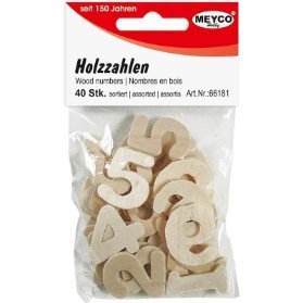Číslice z překližky 40ks