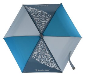 Dětský skládací deštník s magickým efektem, modrý