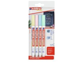 Křídový popisovač Edding 4085/4 4 barvy, sada Pastel