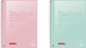 Brunnen student blok pastel A4 - čtvereček, 80 listů, růžový/zelený