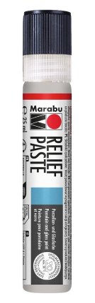 Reliéfní pasta Marabu, Metallic-Silver 782, 25 ml