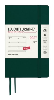 Týdenní plánovač Forest Green, Pocket A6 2027, Softcover, anglicky