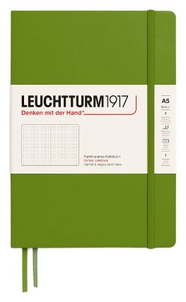 Zápisník Leuchtturm1917 A5 tvrdé desky Moss tečkovaný