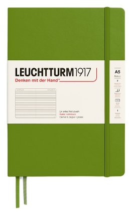 Zápisník Leuchtturm1917 A5 tvrdé desky Moss linkovaný