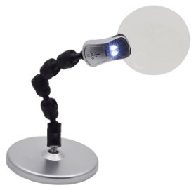 Stolní lupa 2,5x/6x s LED světlem TL-25