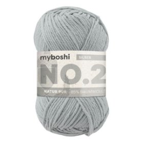Příze na pletení a háčkování W2930 - Myboshi No.2 - stříbrná
