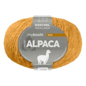 Příze na pletení a háčkování W612 - Myboshi Alpaca - hořčice