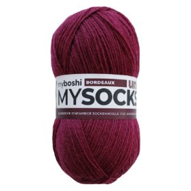 Mysocks Uni Bordeaux příze na ponožky MyBoshi