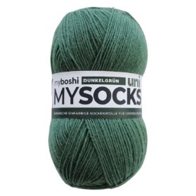 Mysocks Uni Dark Green příze na ponožky MyBoshi