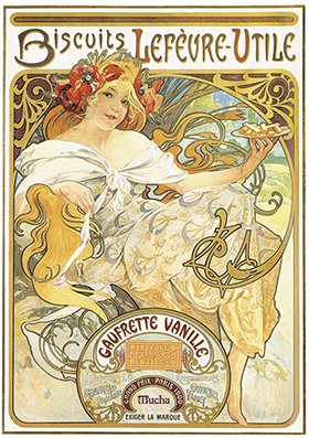 Magnet Mucha Biscuits Lefévre