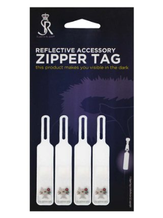 Reflexní přívěsek zip - Kočka/4 ks