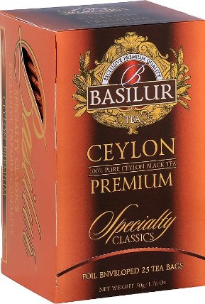 BASILUR Specialty Ceylon Premium přebal 25x2g