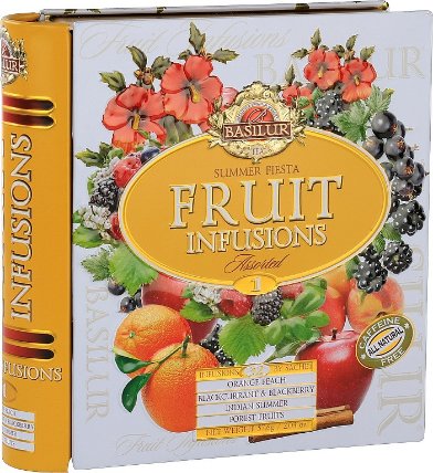 BASILUR Fruit Infusions Book Summer Fiesta plech 32x1,8g