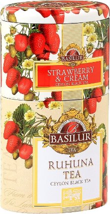 Basilur 2v1 Strawberry & Ruhuna plechovka 30 g & 70 g