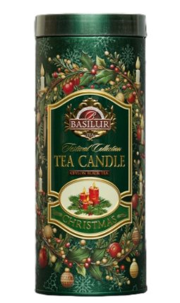 BASILUR Festival Candle Green Edition plech 75g + čajová svíčka 11g