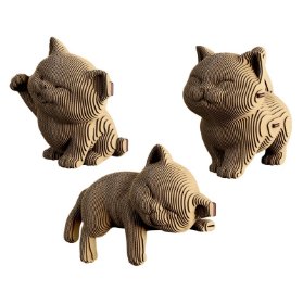 3D skládačka z eko-kartonu: Kočičí trio