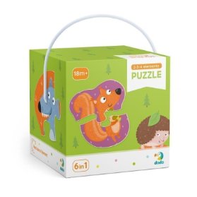 Dodo Puzzle Lesní zvířátka 2-3-4 dílků