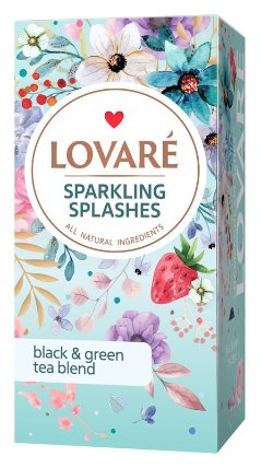 LOVARÉ Champagne Splashes 48g (24 sáčků, černý a zelený čaj)