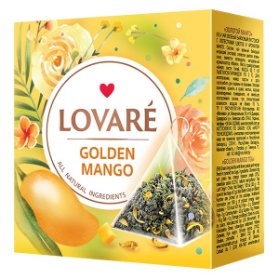 LOVARÉ Golden Mango 30g (15 pyramid, zelený čaj)
