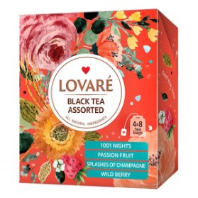 LOVARÉ Black Tea Assorted coll. 64g (32 sáčků, kolekce čajů)