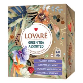 LOVARÉ Green Tea Assorted coll. 48g (32 sáčků, kolekce čajů)