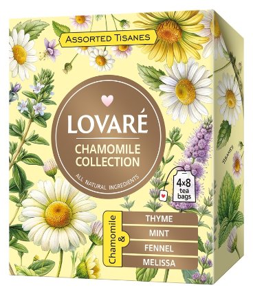 LOVARÉ Chamomile collection 41,6g (32 sáčků, kolekce čajů)