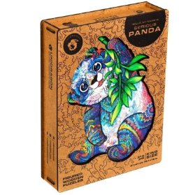 UNIDRAGON dřevěné puzzle PANDA velikost KS (31x41cm)